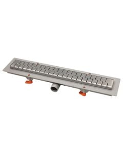 Shower Drain, stainless steel, PVC frame, grey, 55 cm