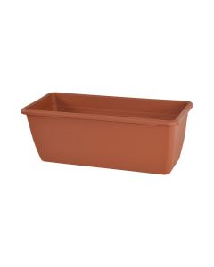 Rectangular flower pot, MARE, plastic, terracotta color, 40x17xH14.5 cm
