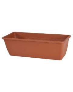 Rectangular flower pot, MARE, plastic, terracotta color, 17x80xH14.5 cm