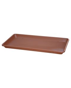 Rectangular flower pot saucer saucer, plastic, terracotta, 75x32xH5.1 cm