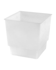 Flower pot set square, ALGARVE, plastic, neutral, 14x14xH14 cm