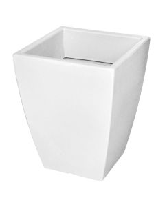 Square flower pot, VENETO ESSENTIAL, plastic, white, 40x40xH50 cm