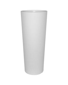 Flower pot conic, CONO ESSENTIAL, plastic, white, Ø45 xH110 cm