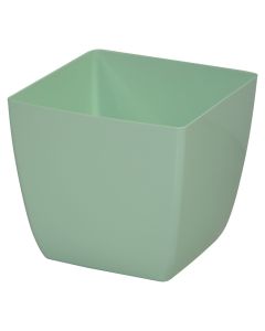 Square flower pot, SANTIAGO PASTEL, plastic, aquamarine, 20x20xH17 cm