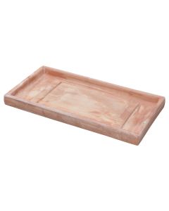Rectangular flower pot saucer, ceramic, terracote, 60x35xH5.3 cm