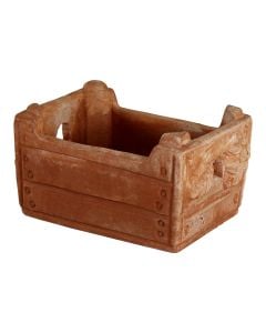 Rectangular flower pot, FRUTTA, ceramic, terracote, 18.5x13xH10.5 cm
