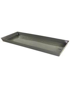 Rectangular flower pot saucer, LOFLY, plastic, grey, 31.5x92xH5.9 cm
