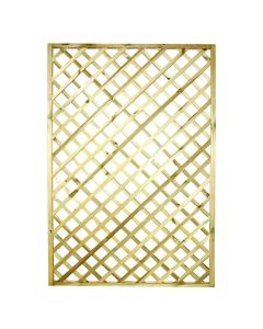 Gardh druri i trajtuar, 120x180 cm, spesori kornizës 30x30 mm, spesori ristelës 5x30 mm, kuadrati 95x95 mm, ngjyrë natyrale