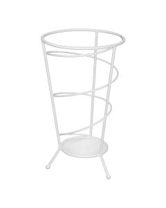 Umbrella stand, metallic, white, Ø27 xH47 cm