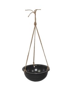 Flower pot, ceramic, grey, Ø26.5 xH10 cm