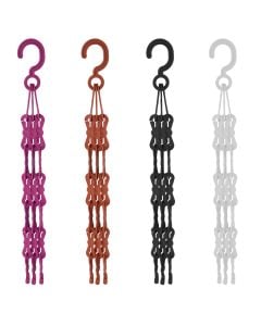 Flower pot hanger, plastic, white/black/terracotta/pink, 45 cm
