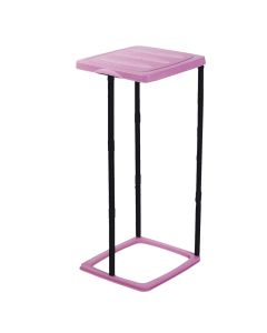 Garbage bag holder, plastic, brown/turquoise/blue/pink, 29x30xH70 cm, 60 lt