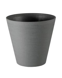 Round flower pot, RE-POT HOOP, plastic, grey, Ø25 cm, 6.2 lt