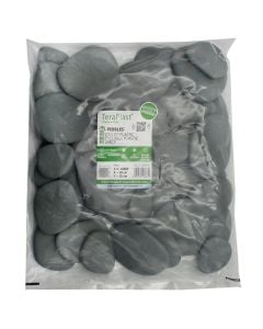 Decoration pebbles, RE-PEBBLES, plastic, grey, 25x50 cm