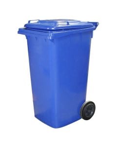 Garbage bin, 240 lt, plastic, blu, 72x58xH106 cm