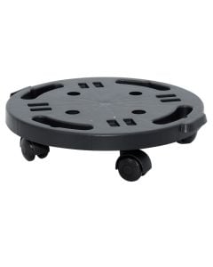 Flower pot roller, DOLLY, polypropylene, black, 30x30xH7 cm, 100 kg