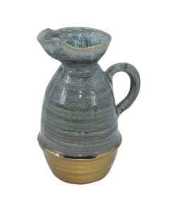Decorative vase, ceramic, green, 16x13xH23 cm