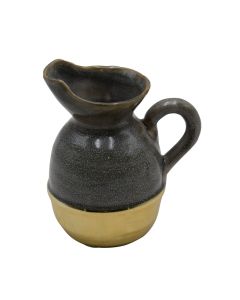 Decorative vase, ceramic, green, 10x7.5xH12 cm