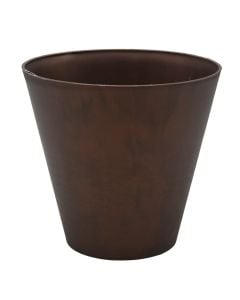 Round, flower pot, TUBUS, plastic, bronze, Ø20 xH18.7 cm, 3.5 lt