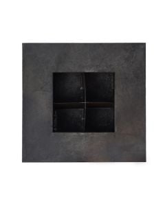 Wall shelf, metallic, black, 36x10xH36 cm