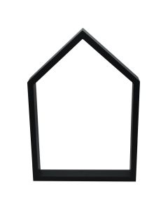 Wall shelf, wooden, black, 34x4.5xH50 cm