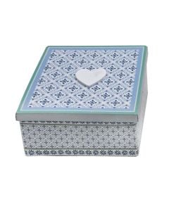 Gift box, 12x12x6 cm, metallic