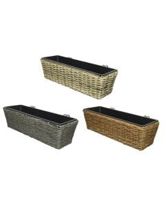 Flower pot, plastic, assorted, 60x19xH17.5 cm