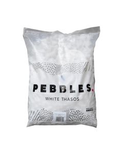 Decoration stone, marble, white, 1-3 cm, 20 kg
