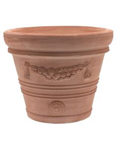 Flower pot, round, Festonato, ceramic, terracotte, Ø50 xH40 cm