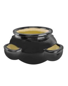 Flower pot, ceramic, black, Ø31 xH13 cm