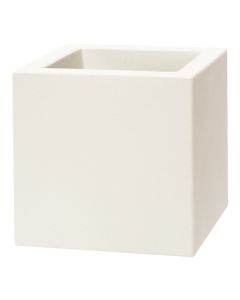Flower pot, square, plastic, dot white, 40x40xH40 cm, 34 lt