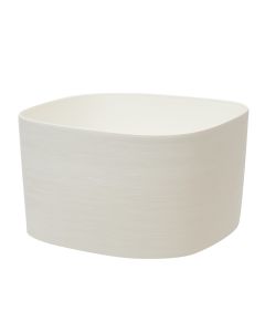 Flower pot, square, plastic, white, 37x37xH21 cm, 16 lt