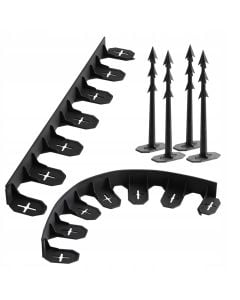 Border, Palisada, plastic, black, 480x8.4xH4.5 cm