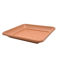 Flower pot saucer, square, Terra, plastic, terracotta, 41x41xH5.5 cm