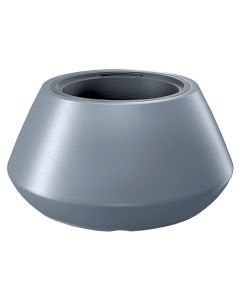 Flower pot, round, Heos, plastic, light grey, no saucer, Ø58.2 xH30 cm, 18/56 lt