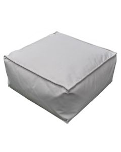 Pouffe, polystyrene foam filling, textile upholstery, beige, 60x60xH30 cm