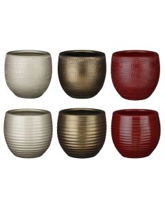 Flower pot, Ingmar, ceramic, assorted, Ø12 xH13 cm