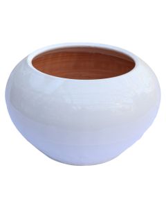 Flower pot, ceramic, white, Ø50xH42 cm