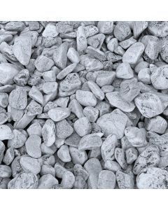 Decoration stone, marble, silver, 1-3 cm, 20 kg