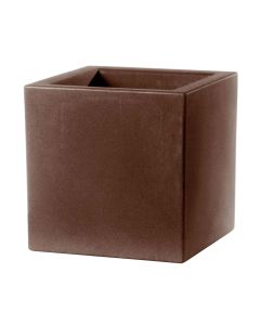 Flower pot, Cubo Essential, square, plastic, bronze, 30x30xH30 cm