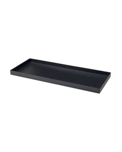 Flower pot saucer, rectangular, plastic, anthracite, 60x24.5xH4 cm