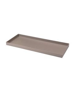 Flower pot saucer, rectangular, plastic, cappuccino, 60x24.5xH4 cm