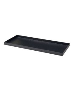 Flower pot saucer, rectangular, plastic, anthracite, 80x30xH4 cm