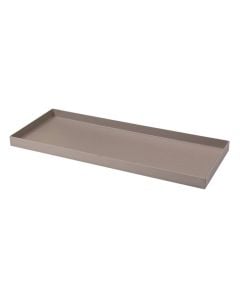 Flower pot saucer, rectangular, plastic, cappuccino, 80x30xH4 cm