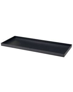 Flower pot saucer, rectangular, plastic, anthracite, 100x41xH5.5 cm