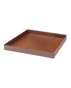 Flower pot saucer, square, plastic, bronze, 40x40xH5.5 cm