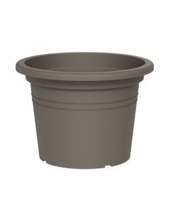 Flower pot, Basic, round, plastic, brown, Ø20xH14.2 cm