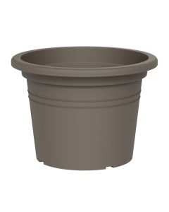 Flower pot, Basic, round, plastic, brown, Ø30xH21 cm