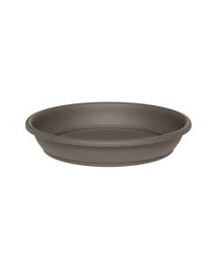 Flower pot saucer, Aura, round, plastic, brown, Ø24 cm