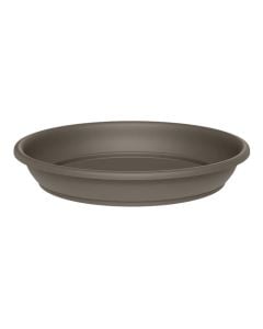 Flower pot saucer, Aura, round, plastic, brown, Ø34 cm